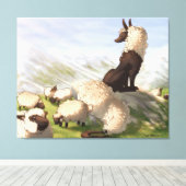 Kastraal Draggo Sheep Guardians - Stretched Canvas (Insitu (Houten vloer))