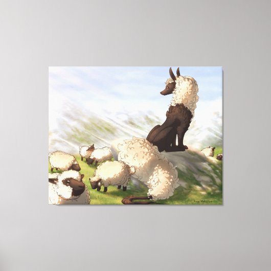 Kastraal Draggo Sheep Guardians - Stretched Canvas Afdruk (Voorkant)
