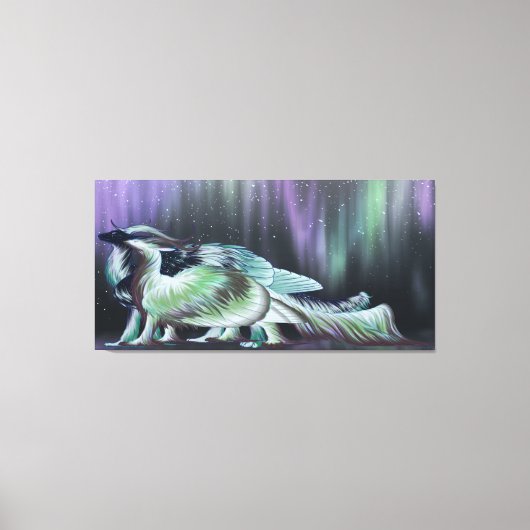 Kastraal True Aurora Dragon Pair Canvas Afdruk (Voorkant)