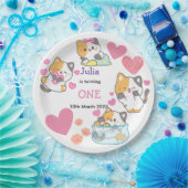 kat 1 kindmeisje papieren bordje (Feest)