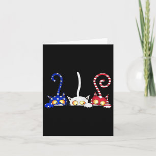 Kat 4 juli Amerikaanse vlag Rood Wit Blauw Vrouwen Kaart