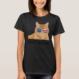 Kat 4 juli Kitten Amerikaanse vlag T-shirt