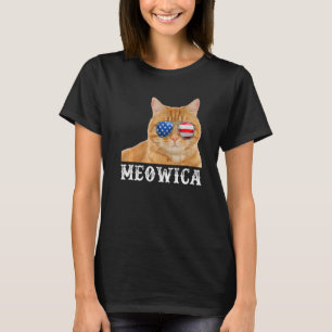 Kat 4 juli Kitten Merica Verenigde Staten Amerikaa T-shirt
