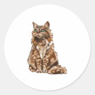 Kat (4) ronde sticker