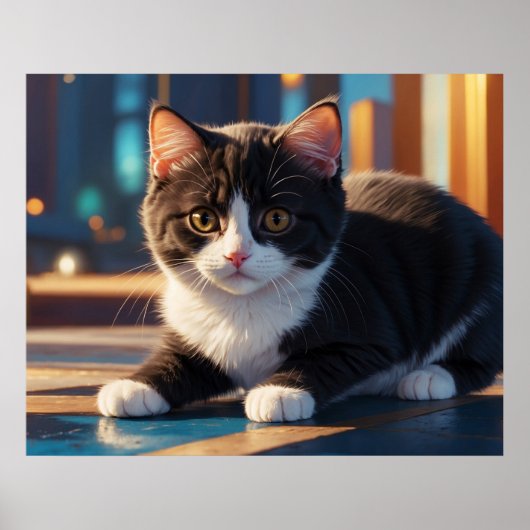 *~* Kat 5:4 katje kat zwart Tuxedo Poster (Voorkant)