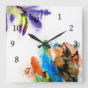 Kat 610 vierkante klok