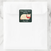 Kat 6 feet extra vierkante sticker (Tas)