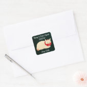 Kat 6 feet extra vierkante sticker (Envelop)