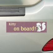 Kat aan boord Bumpersticker (Op auto)