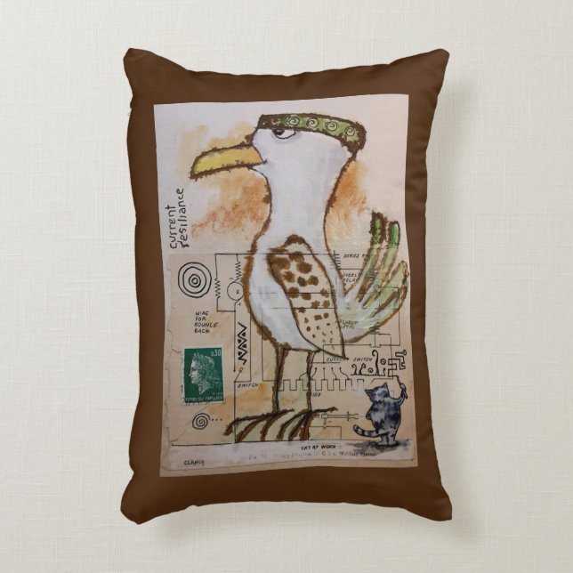 Kat aan het werk accent kussen (Voorkant(Verticaal))