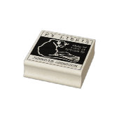 kat, aangepaste ex libris boek 	rubberstempel (Stempel)