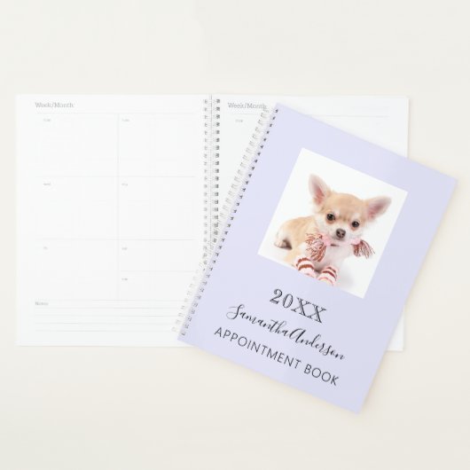 Kat aangepaste foto lavendel 2026 planner (Display)