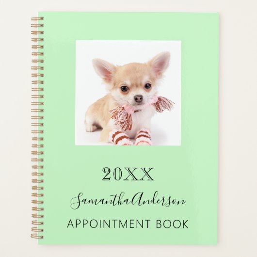 Kat aangepaste foto mint groen planner (Voorkant)