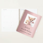 Kat aangepaste foto roze planner (Display)