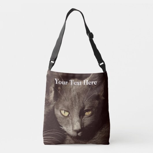 Kat Aangepaste multiprintkaart voor meerdere licha Crossbody Tas (Achterkant)