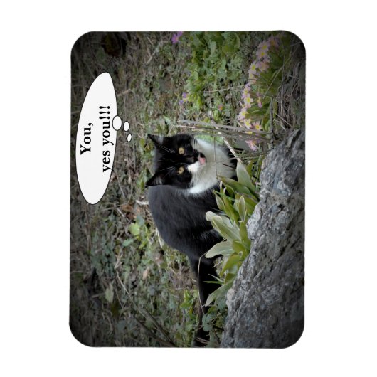 Kat aangepaste tekst Foto Magneet (Verticaal)