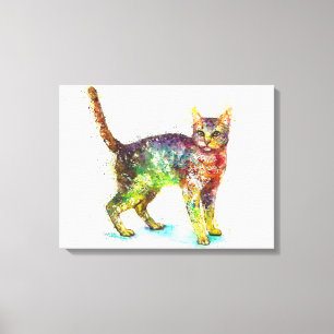 Kat abstracte Fantasy Canvas Afdruk