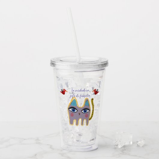 Kat Acryl Drinkbeker (Voorkant ijs)