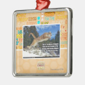 Kat afbeelding metalen ornament (Links)