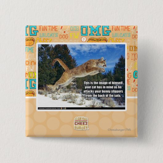 Kat afbeelding vierkante button 5,1 cm (Voorkant)