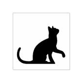 Kat afschermen met een kunststempel rubberstempel (Afrduk)