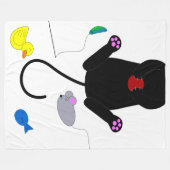 Kat afspelen fleece deken (Voorkant (Horizontaal))