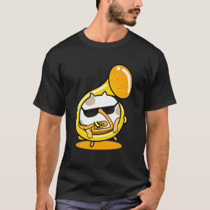 Kat afspelen muziekinstrument Franse hoorn T-shirt