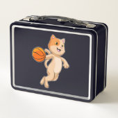 Kat als Basketball-speler met Basketball (Achterkant)