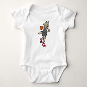Kat als Basketball-speler met Basketball Romper