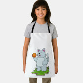 Kat als Basketball-speler met Basketball Schort (Insitu)