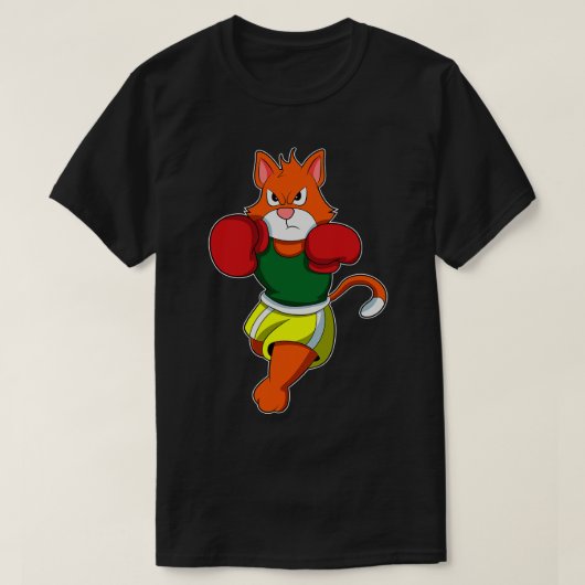 Kat als Boxer met Boxing-handschoenen T-shirt (Design voorkant)