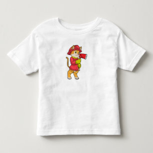 Kat als brandweerman met Ax Kinder Shirts