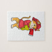 Kat als brandweerman met Ax Legpuzzel (Horizontaal)