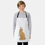 Kat als bruid met sluier schort (Gedragen)