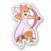 Kat als bruid met trouwjurk.PNG Sticker (Voorkant)