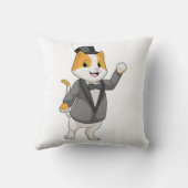 Kat als bruidegom met lint kussen (Achterkant)