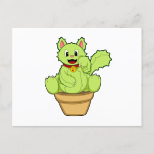 Kat als Cactus Briefkaart