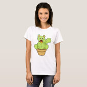 Kat als Cactus T-shirt (Voorkant volledig)