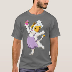 Kat als Cook met Koken schort Muffin T-shirt