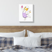 Kat als Cook met kookplatform en muffin Canvas Afdruk (Insitu (Slaapkamer))