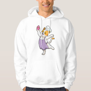 Kat als Cook met kookplatform en muffin Hoodie