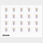 Kat als Cook met kookplatform en muffin Ronde Sticker (Vel)