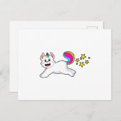 Kat als eenhoorn briefkaart (Voorkant / Achterkant)