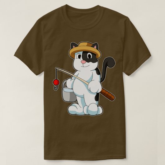 Kat als Hoek met Bucket Water T-shirt (Design voorkant)