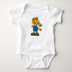 Kat als Mechanisch met Spanner Romper