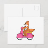 Kat als motorrijder met scooter.PNG Briefkaart (Voorkant / Achterkant)