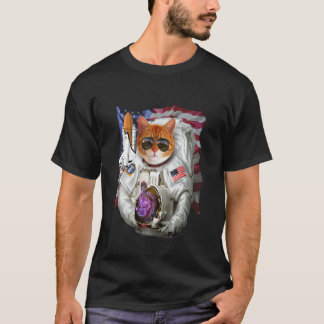 , Kat als Piloot Astronaut, Space Shuttle Commanda T-shirt