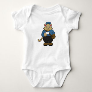 Kat als Postman met envelop en tas Romper