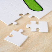 Kat als Skier met skiën Legpuzzel (Zijkant)