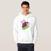 Kat als Snowboarder met Snowboard Hoodie (Voorkant volledig)